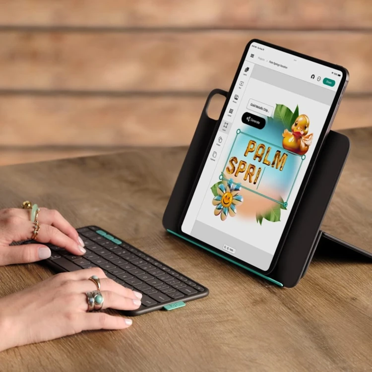Logitech Flip Folio QWERTZ Niemiecki Bluetooth Grafitowy