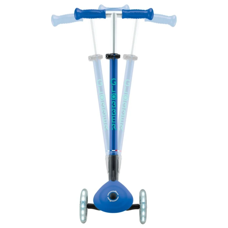 Globber Primo Foldable Plus Lights Dzieci Klasyczna hulajnoga Niebieski, Granatowy (marynarski)