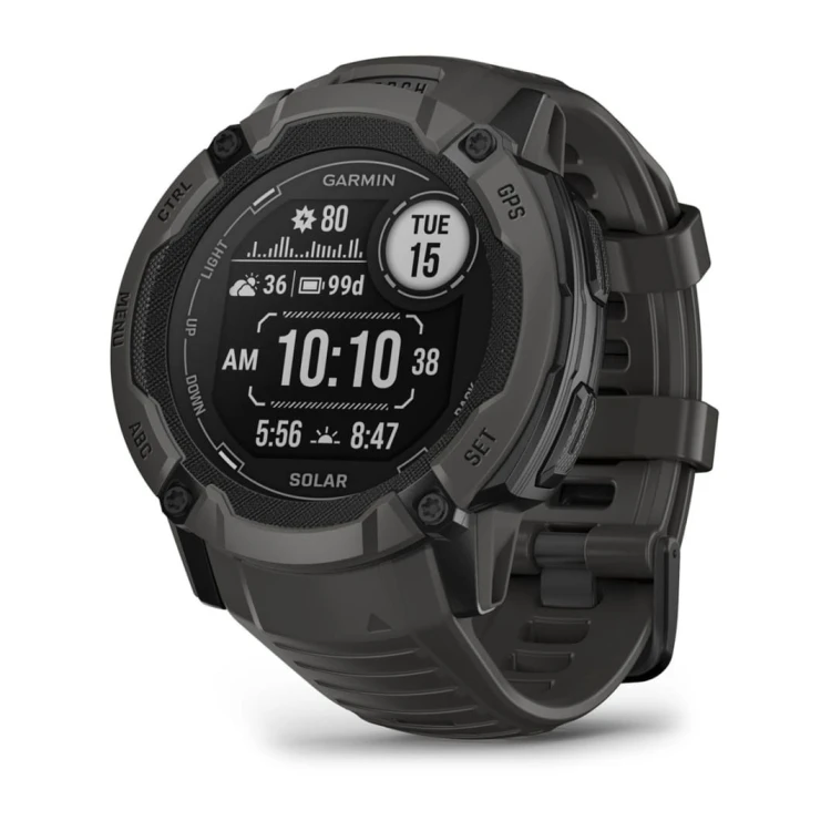 Zegarek sportowy Garmin Instinct 2X Solar MIP 50mm Graphite