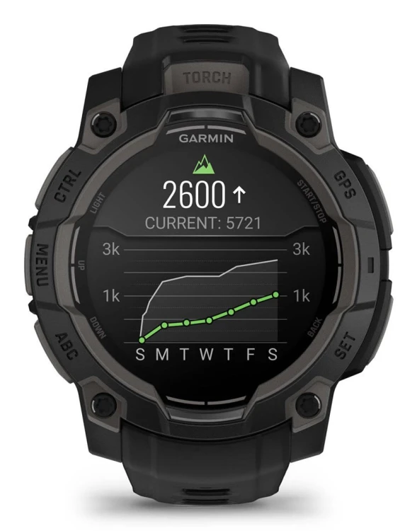 Zegarek sportowy Garmin Instinct 3 AMOLED 45mm Czarny