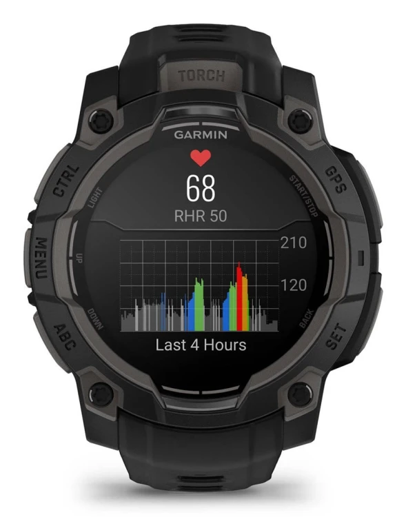 Zegarek sportowy Garmin Instinct 3 AMOLED 45mm Czarny