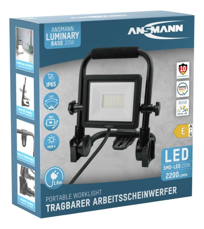 Ansmann FL20W-AC Czarny LED 20 W
