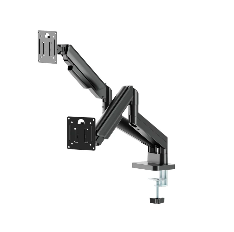 GEMBIRD BIURKOWE RAMIĘ/UCHWYT NA DWA MONITORY (REGULOWANE) 17"-32", OBCIĄŻENIE DO 10KG, KOLOR CZARNY