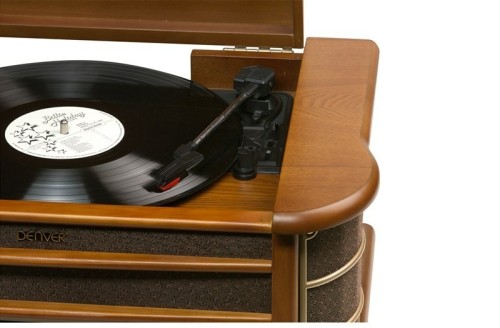 Gramofon Denver MCR-50MK3 Retro - drewno Wood Dark (FM, CD, USB)