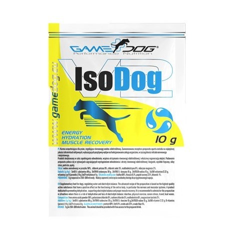 Game Dog IsoDog witaminy elektrolity dla psa proszek 10g