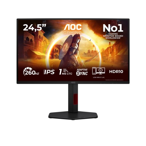 AOC G4 25G4ZR monitor komputerowy 62,2 cm (24.5") 1920 x 1080 px Czarny, Czerwony