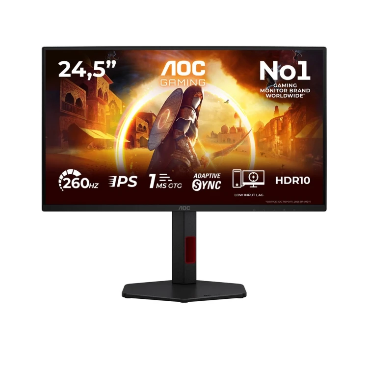 AOC G4 25G4ZR monitor komputerowy 62,2 cm (24.5") 1920 x 1080 px Czarny, Czerwony