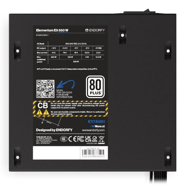 Zasilacz Endorfy Elementum E5 (EY7A001) 550 W