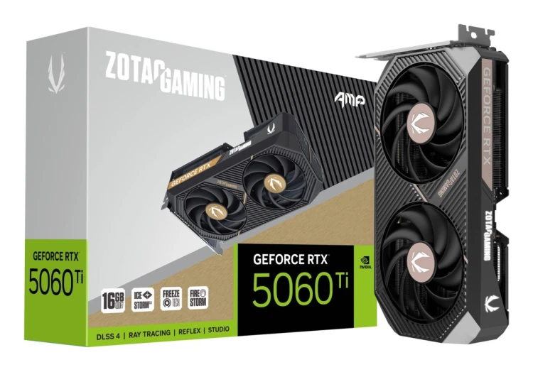 Zotac GAMING GeForce RTX 5060 Ti AMP NVIDIA 16 GB GDDR7