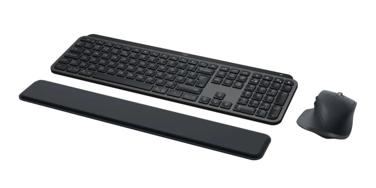Klawiatura Logitech MX Keys S Combo + myszka Biuro RF Wireless + Bluetooth QWERTY Amerykański międzynarodowy Grafitowy