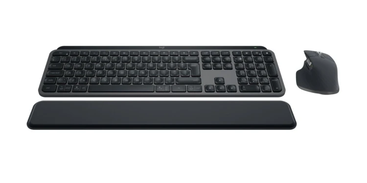 Klawiatura Logitech MX Keys S Combo + myszka Biuro RF Wireless + Bluetooth QWERTY Amerykański międzynarodowy Grafitowy
