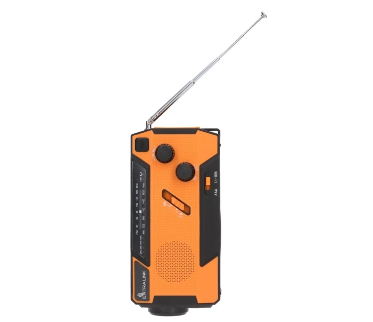 Extralink EX.93746 RADIO AWARYJNE SOLARNE Z KORBKA DYNAMO POWERBANK 4000MAH Z LATARKA SOS SR-4000 Przenośny Analogowy