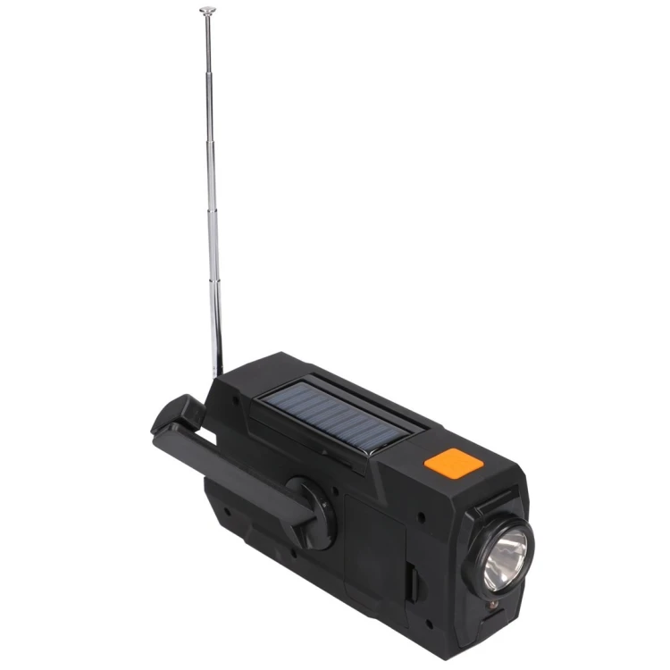 Extralink EX.93746 RADIO AWARYJNE SOLARNE Z KORBKA DYNAMO POWERBANK 4000MAH Z LATARKA SOS SR-4000 Przenośny Analogowy