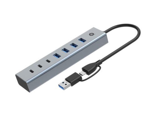 Conceptronic HUBBIES20G huby i koncentratory USB 3.2 Gen 1 (3.1 Gen 1) Type-C 5000 Mbit/s Szary