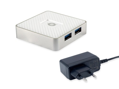 Conceptronic HUBBIES03W huby i koncentratory USB 3.2 Gen 1 (3.1 Gen 1) Micro-B 5000 Mbit/s Biały