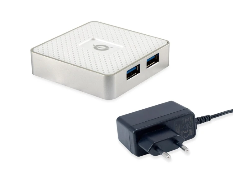 Conceptronic HUBBIES03W huby i koncentratory USB 3.2 Gen 1 (3.1 Gen 1) Micro-B 5000 Mbit/s Biały