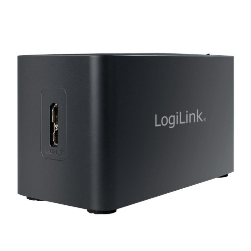 LogiLink CR0042 stacja dokująca Przewodowa USB 3.2 Gen 1 (3.1 Gen 1) Type-A Czarny