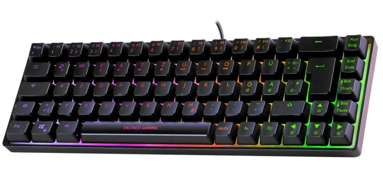 Deltaco Gaming GAM-158-DE klawiatura USB QWERTZ Skandynawia Czarny