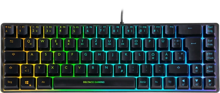 Deltaco Gaming GAM-158-DE klawiatura USB QWERTZ Skandynawia Czarny