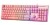 Deltaco Gaming GAM-021-RGB-P-DE klawiatura USB QWERTZ Niemiecki Różowy