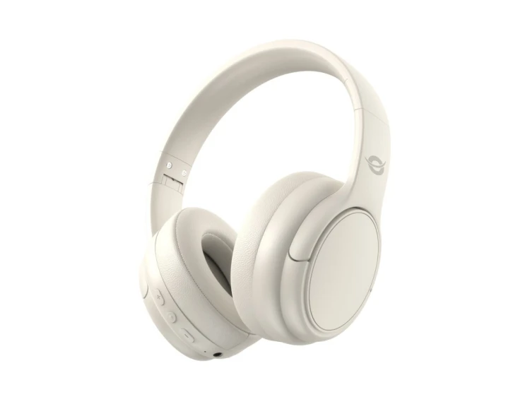 Conceptronic PARRIS03C słuchawki/zestaw słuchawkowy Przewodowy i Bezprzewodowy Opaska na głowę Muzyka Bluetooth Kremowy