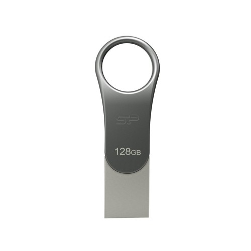 Silicon Power Mobile C80 pamięć USB 128 GB USB Type-A / USB Type-C 3.0 (3.1 Gen 1) Tytan