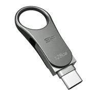 Silicon Power Mobile C80 pamięć USB 128 GB USB Type-A / USB Type-C 3.0 (3.1 Gen 1) Tytan