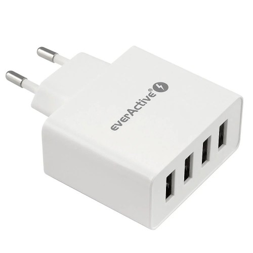 EVERACTIVE ŁADOWARKA SIECIOWA 4XUSB 5A - BIAŁA SC-400