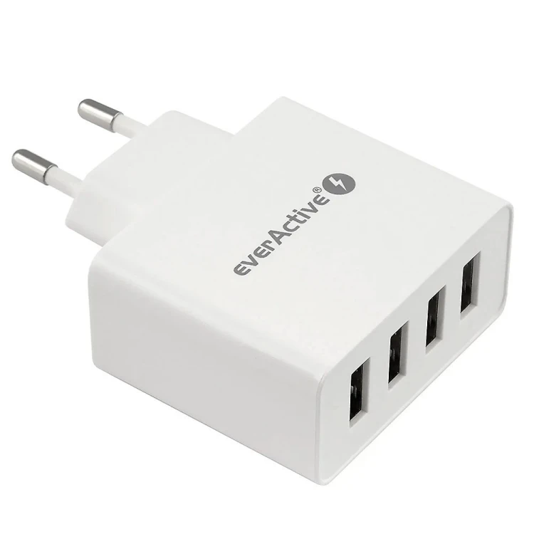 EVERACTIVE ŁADOWARKA SIECIOWA 4XUSB 5A - BIAŁA SC-400