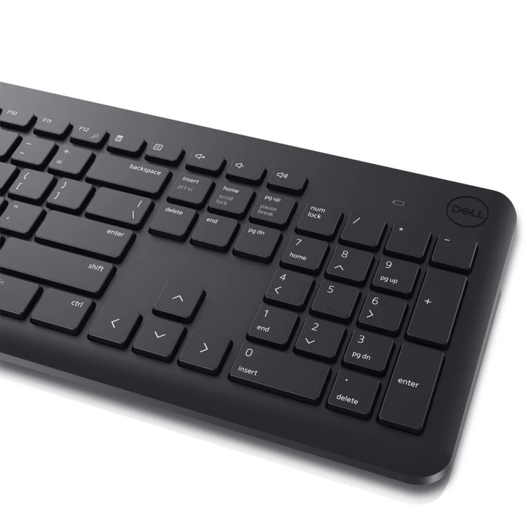 DELL KM3322W klawiatura Dołączona myszka RF Wireless Amerykański międzynarodowy Czarny