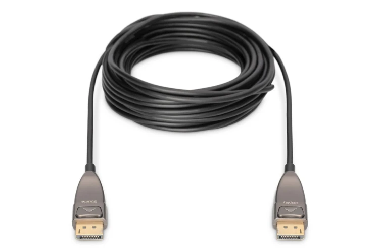Kabel DP/DP M/M czarny 10m DisplayPort 1.4 Hybrydowy  AOC 8K 60Hz UHD