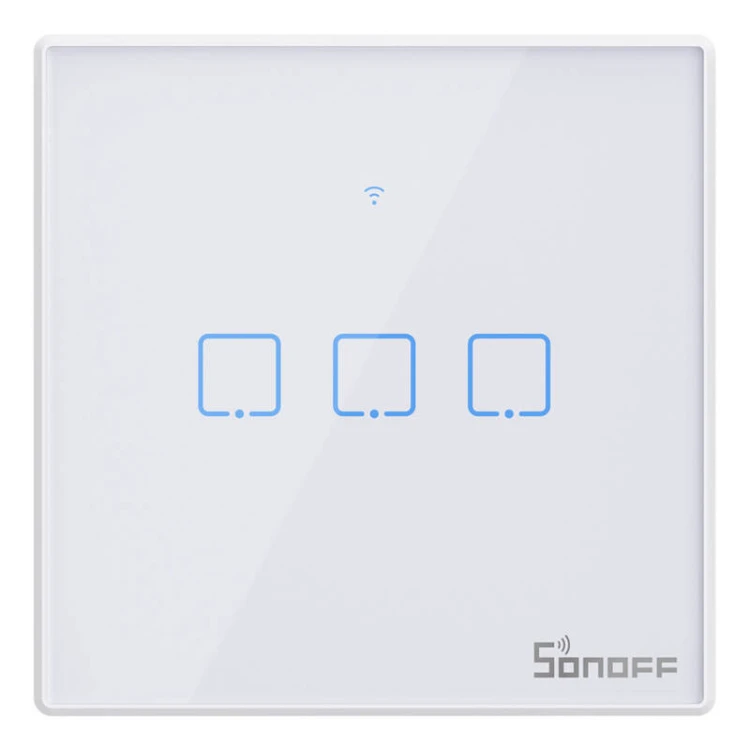 Włącznik dotykowy SONOFF TX T2 Wi-Fi+RF 433 3-kanałowy