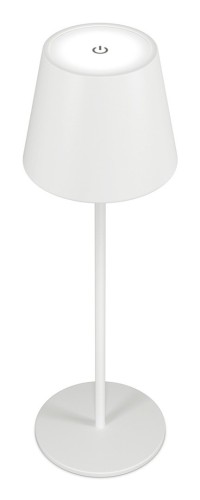 RealPower LED-Tischlampe dimmbar kalt/warm mit Akku,weiss