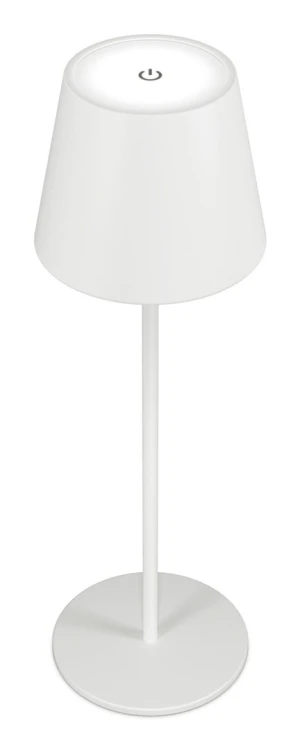 RealPower LED-Tischlampe dimmbar kalt/warm mit Akku,weiss