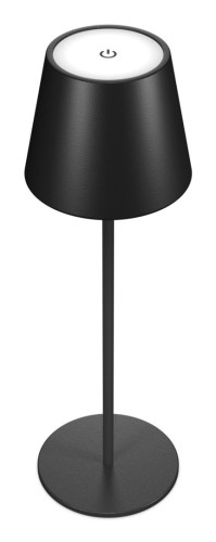 RealPower LED-Tischlampe dimmbar kalt/warm mit Akku, schwar