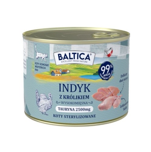 BALTICA SMAKI REGIONÓW Kot dorosły Indyk z królikiem 185g