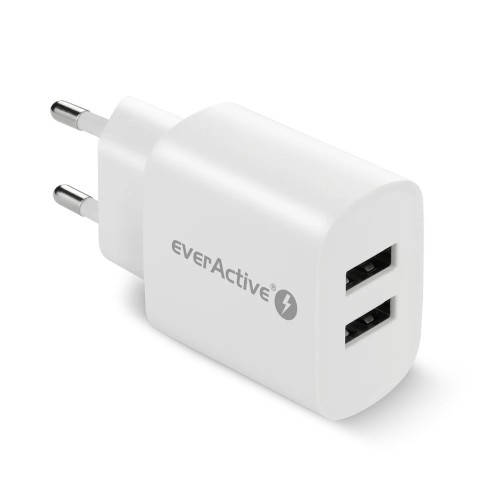 EVERACTIVE ŁADOWARKA SIECIOWA 2XUSB 2,4A BIAŁA SC-220