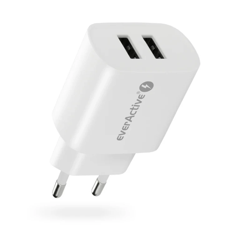 EVERACTIVE ŁADOWARKA SIECIOWA 2XUSB 2,4A BIAŁA SC-220