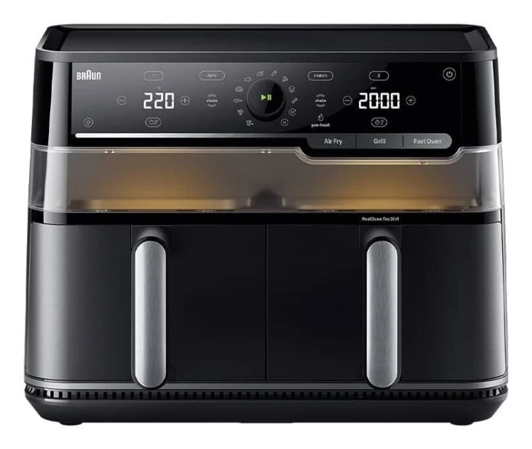 Braun TwinCook 5 Podwójny 10 l Autonomiczny 2800 W Frytkownica na gorące powietrze Czarny