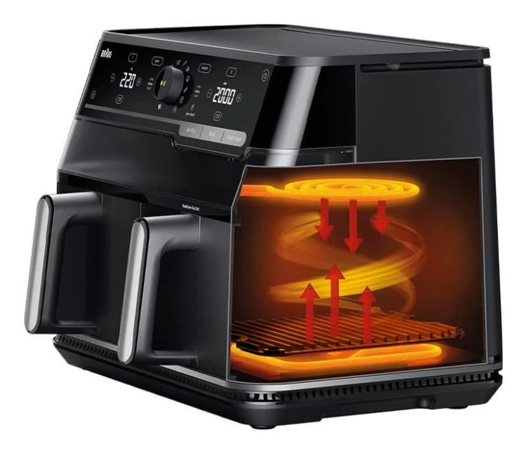 Braun TwinCook 5 Podwójny 10 l Autonomiczny 2800 W Frytkownica na gorące powietrze Czarny