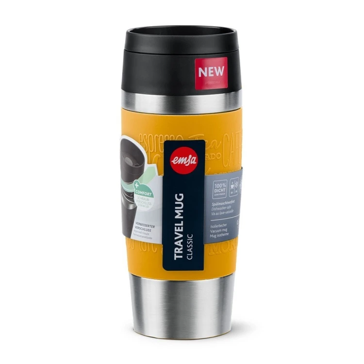 EMSA Travel Mug Classic 36 ml Stal nierdzewna, Żółty
