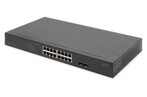 Gigabit Ethernet PoE Switch16-port PoE + 2 SFP, 400W PoE budget