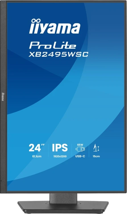 iiyama ProLite XB2495WSC-B1 monitor komputerowy 61,2 cm (24.1") 1920 x 1200 px WUXGA LED Czarny