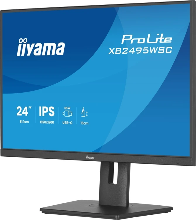 iiyama ProLite XB2495WSC-B1 monitor komputerowy 61,2 cm (24.1") 1920 x 1200 px WUXGA LED Czarny