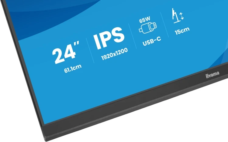 iiyama ProLite XB2495WSC-B1 monitor komputerowy 61,2 cm (24.1") 1920 x 1200 px WUXGA LED Czarny