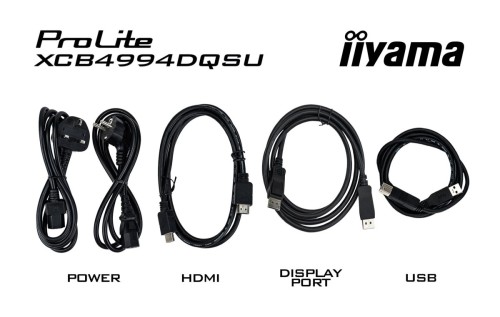 iiyama ProLite XCB4994DQSU-B1 monitor komputerowy 124,5 cm (49") 5120 x 1440 px Dual QHD LCD Czarny
