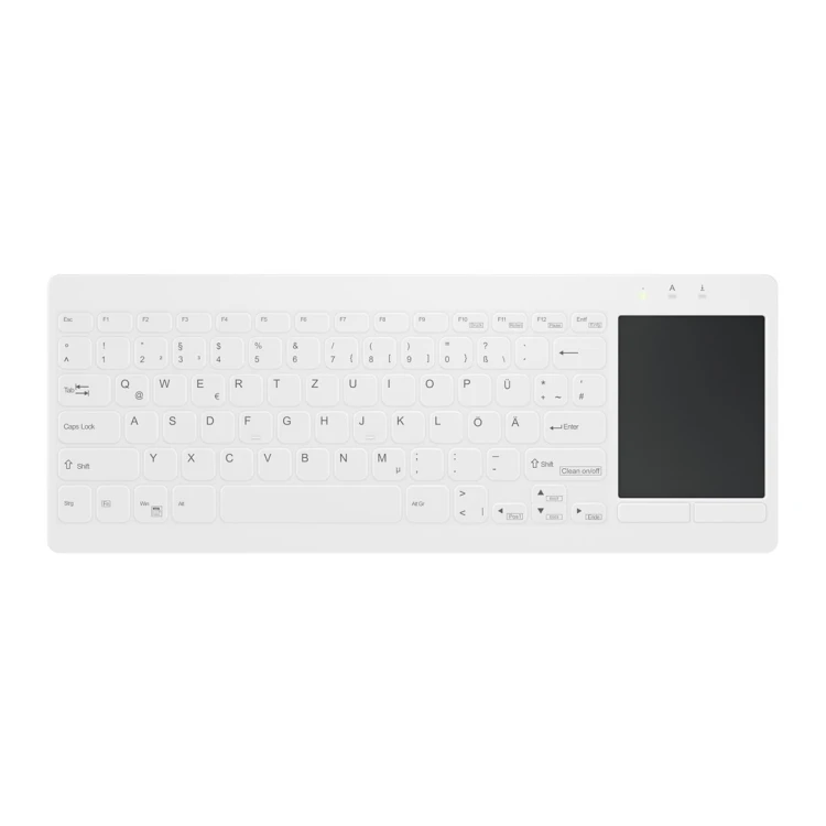 Contour Design Active Key AK-C4412F klawiatura Medyczna USB QWERTZ Niemiecki Biały