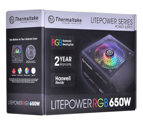 Zasilacz Thermaltake Litepower RGB PS-LTP-0650NHSANE-1 (650 W; Aktywne; 120 mm)