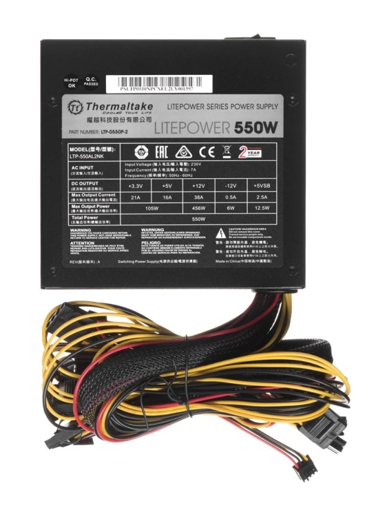 THERMALTAKE PSU LITEPOWER II BLACK 550W (ACTIVE PFC, 2XPEG, 120MM) PS-LTP-0550NPCNEU-2