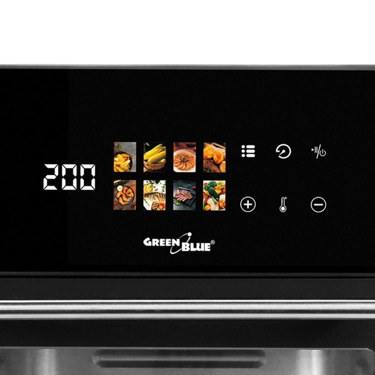 Frytkownica beztłuszczowa AIR FRYER GreenBlue, mocna 1800W, pojemność 10l, 8 programów, akcesoria, timer, GB950